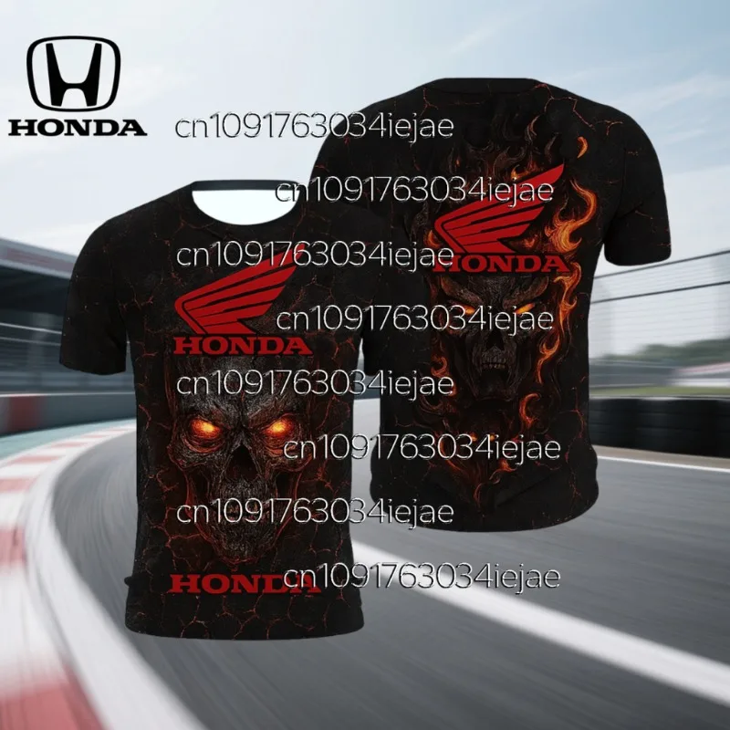 

Men Summer Honda Racing T-shirt Quick Dry Short Sleeve Lightweight Motorcycle Biker Jersey Sportswear Breathable For Outdoor Use
