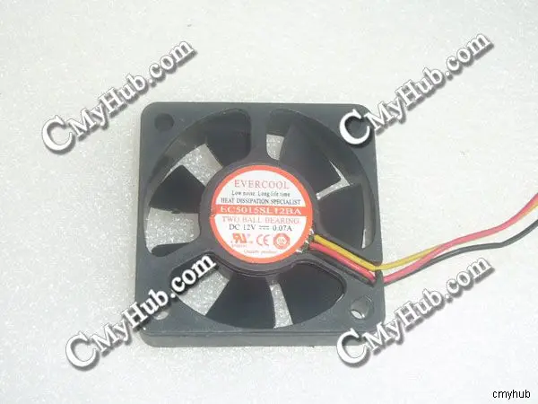 For EVERCOOL EC5015SL12BA DC12V 0.07A 5015 5CM 50MM 50X50X15MM 3pin Cooling Fan EC5015SL12BA