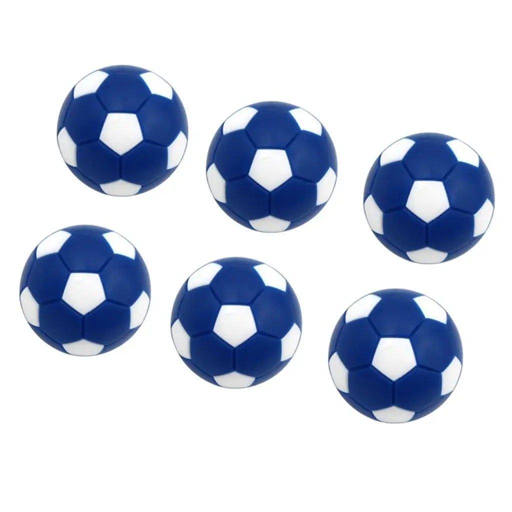 6pcs 32mm Table Soccer Football Foosball Balls Fussball Replacement Blue