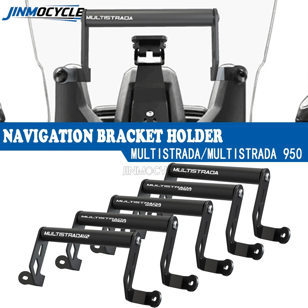 

For Ducati MULTISTRADA 950 950S 1260 1200 ENDURO 1200S V2 2015-2024 Motorcycle Navigation Bracket Holder GPS Phone Support Mount