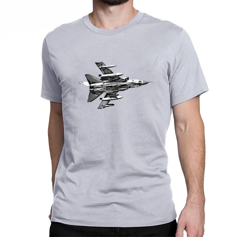 Tornado Jet Fighter Aircraft Airplane Plane Aeroplane RAF T-Shirt Short Sleeve Casual Cotton O-Neck Summer Men T Shirts