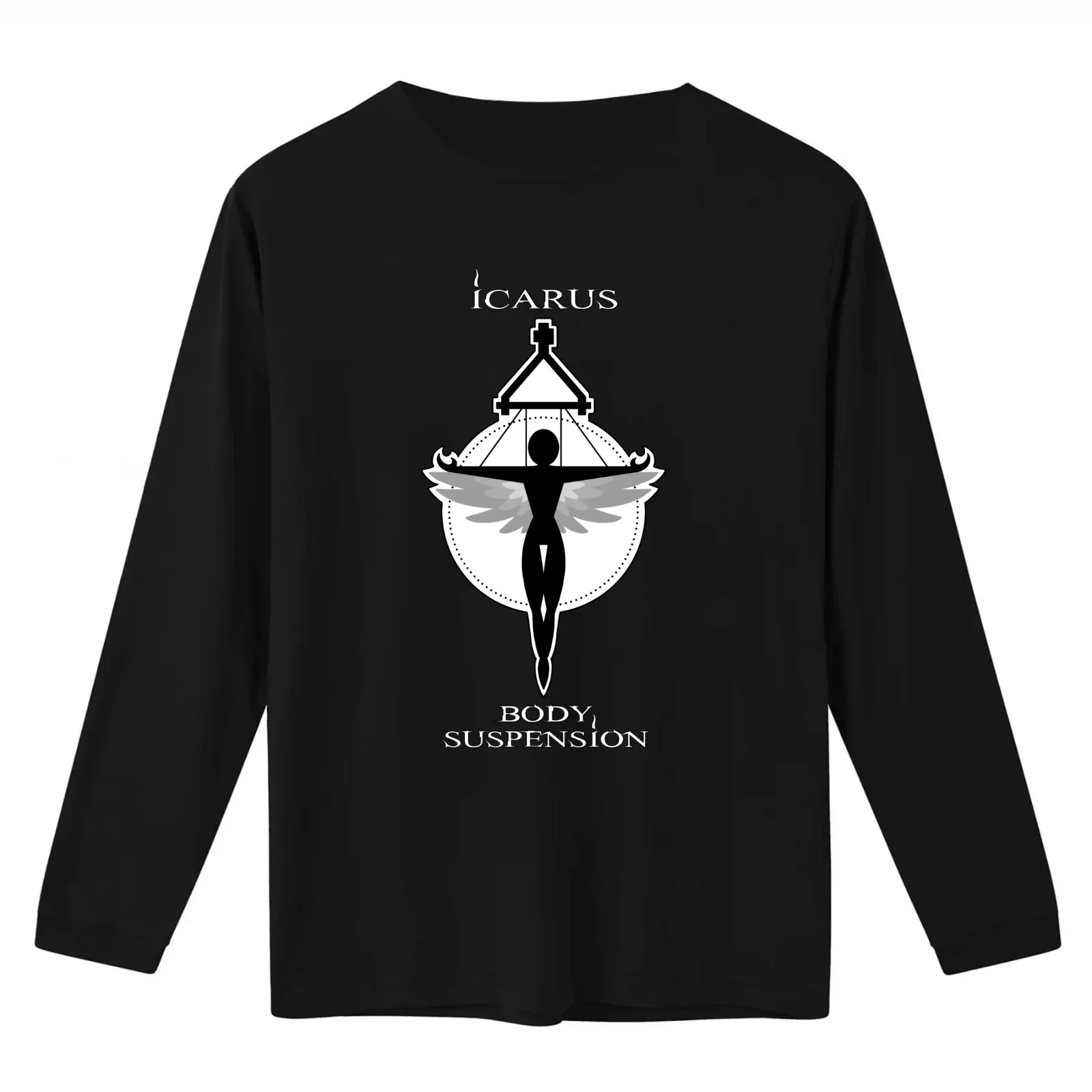 Icarus Body Suspension T-Shirt Summer Casual Cotton Tee Oversized Streetwear Tops Vintage Graphic Print Unisex Men Women