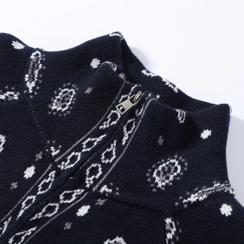 Boho Women's Knit Jacquard Cardigans Stand Collar Zipper Full Sleeve Female Sweater 2026 Autumn Lady Fashion Cozy Knitwear New 18 S232bf8d96f004734b046e51728dedef5C