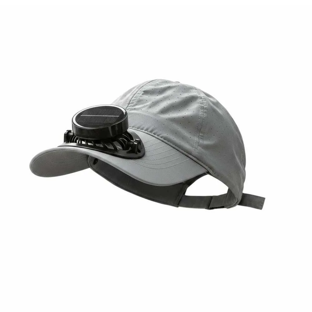 

Portable Solar Powered Fan Baseball Cap Solid Color Long-lasting Rechargeable Fan Hat Breathable Versatile for 3.7V/300mAh