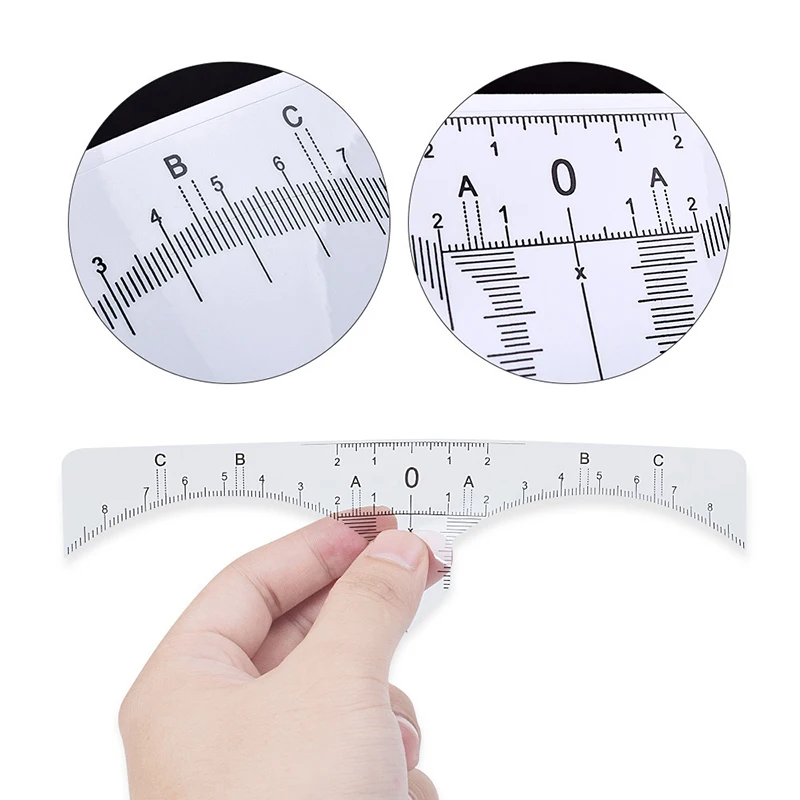 10 قطعة حاكم الحاجب القابل للتصرف Microblading شبه دائم الحاجب الوشم موقف حاكم دليل ماكياج الاستنسل قياس أداة #3