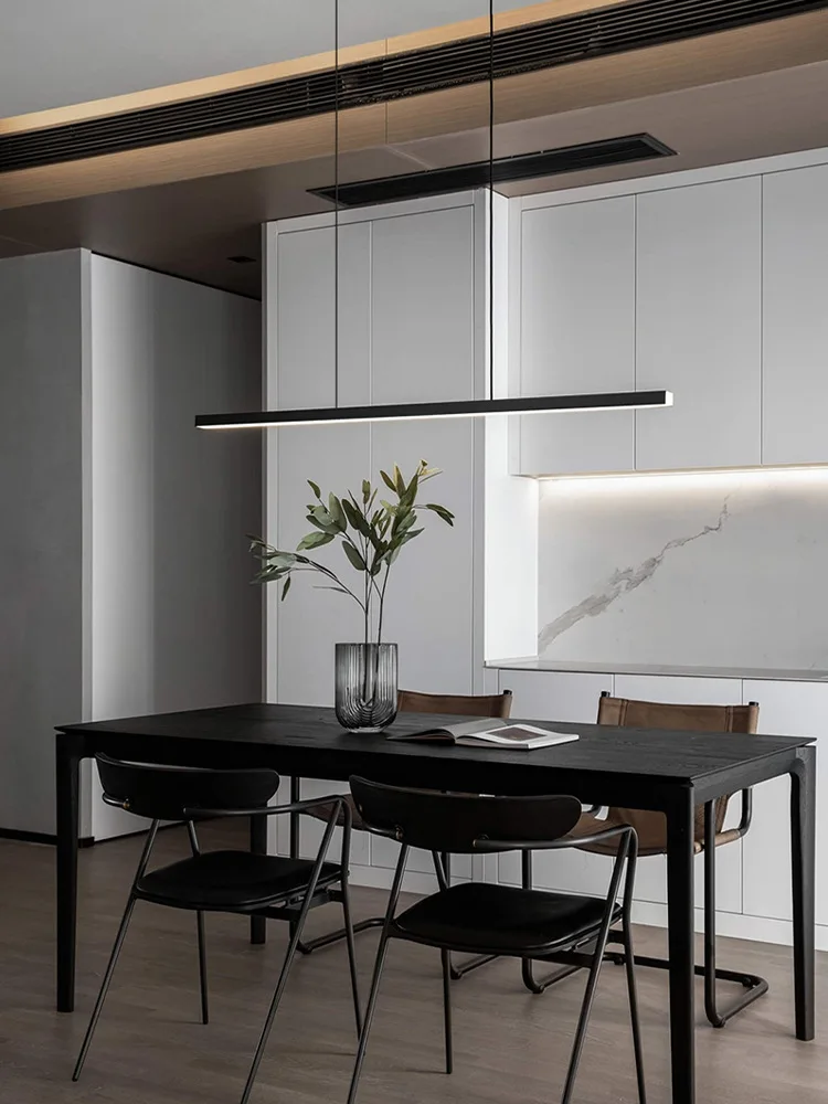 الحد الأدنى، الفاخرة الخفيفة، الحديثة، الحد الأدنى، المطبخ، الجزيرة، البار، طاولة الطعام، كلمة واحدة، شريط طويل