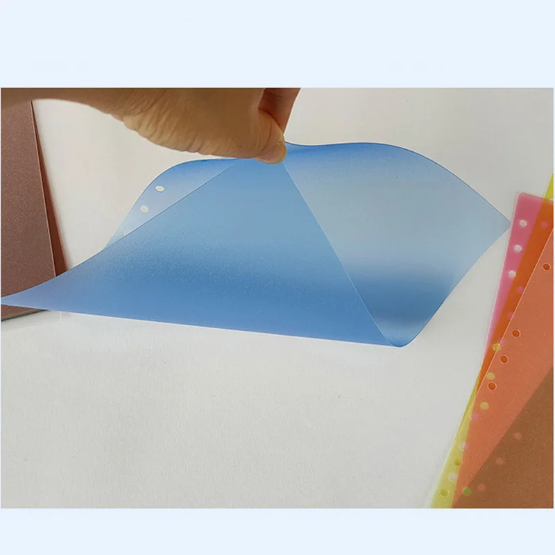 2 Sheets A4 B5 A5 Loose-leaf Paper Cover Replaceable 6 9 Holes Plastic Binding Book Cover School Stationery Ring Binder Supplies