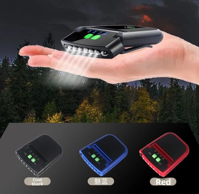 Dual Wear Clip On LED Head Light Multi Mode Waterproof Lamp For Night Fishing Camping Maintenance Outdoor Use
