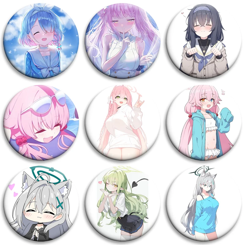 

Anime Blue Archive Characters Enamel Pins Creative Tinplate Badge DIY Cartoon Brooch for Bag Clothes Decor Fans Collection Gifts