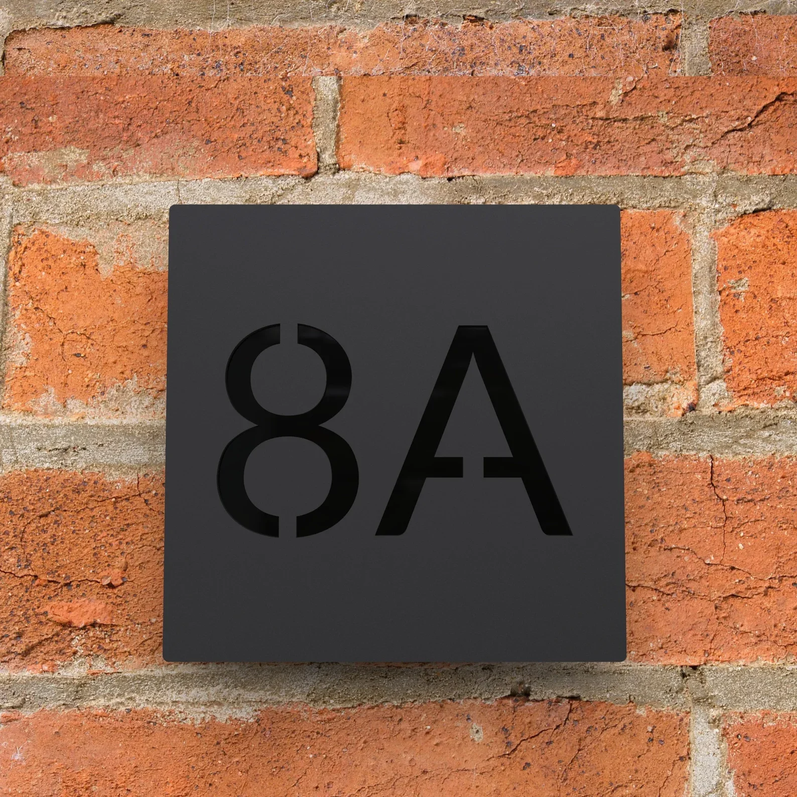 Personalised Modern Contemporary 3D Exterior House Numbers Sign Matte Black/Black andWhiteOutdoor House Plate Door Number Plaque