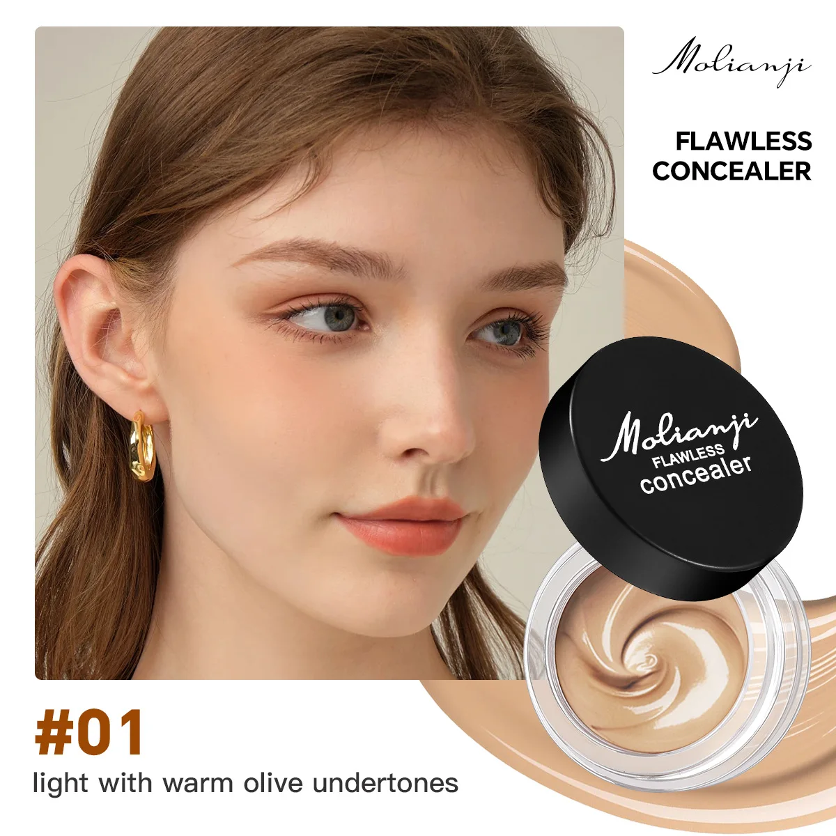 Corrector iluminador del tono de la piel cubierta impermeable marca de acné cara pecas manchas ojeras debajo del contorno de ojos base maquillaje