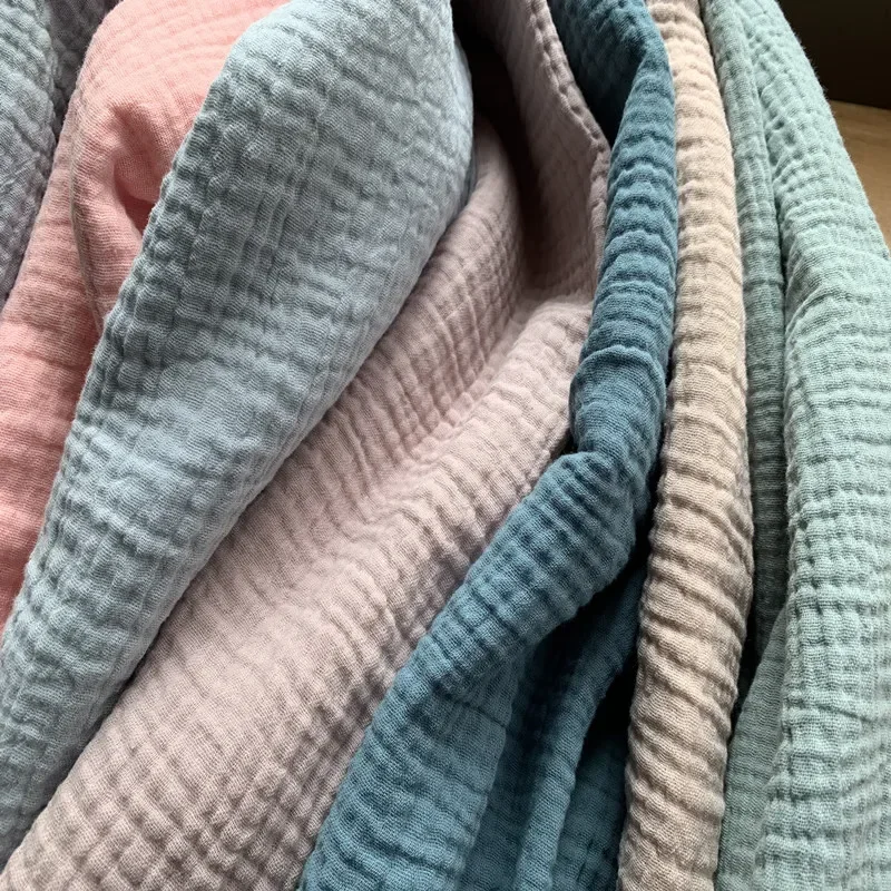 2 Meter Natural 100% Cotton Double Gauze Fabric 135 Cm Width 125 Gsm Baby Clothes For Sample Testing CD03B