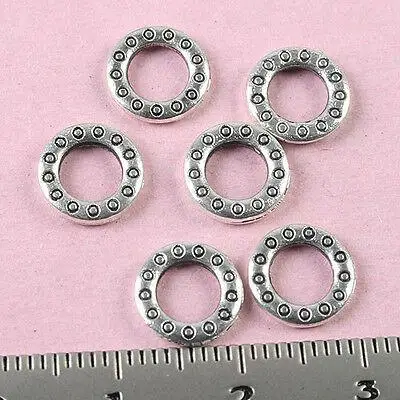 

70pcs outerdiameter 8.8mm,cener hole is 4.9mm Tibetan silver xingdian ring frame links charms h0970