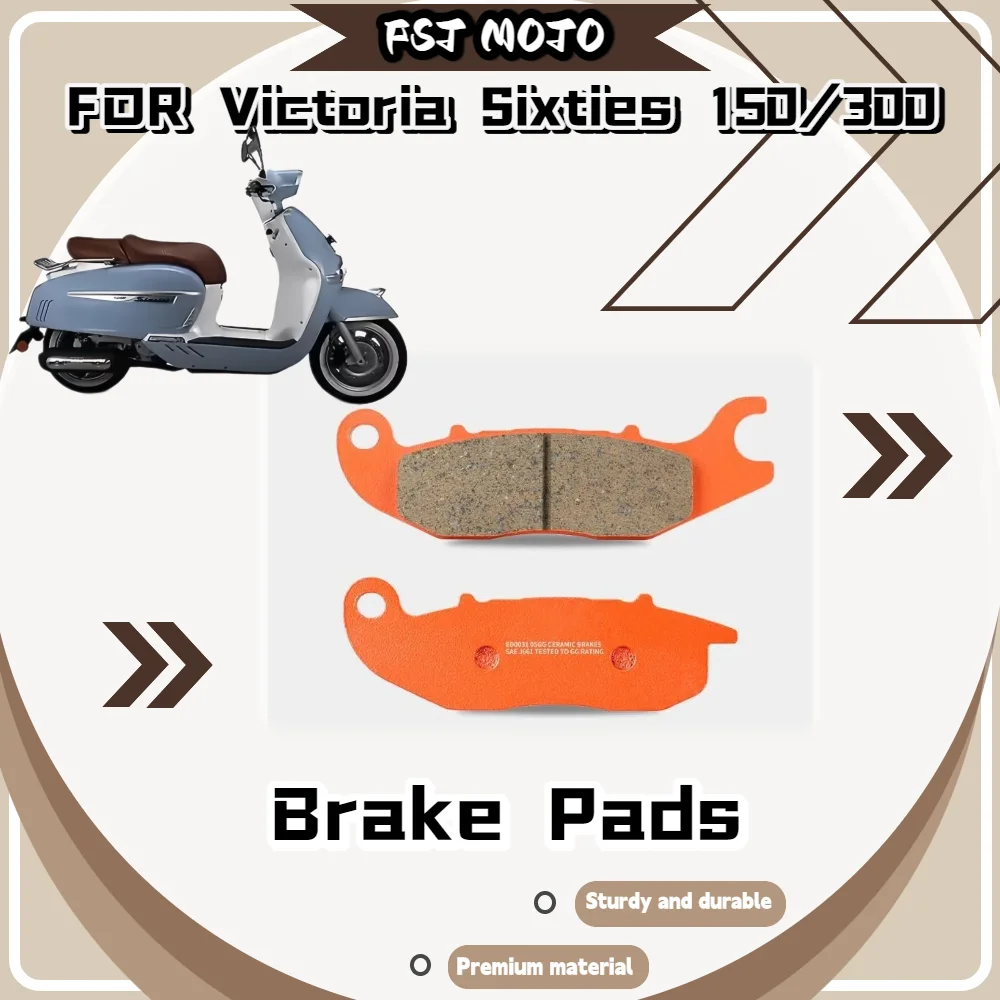 For Victoria Sixties 150/300 Ceramic Super Alloy Brake Pads Waterproof Structure Smooth Stopping Reduce High Frequency Noise