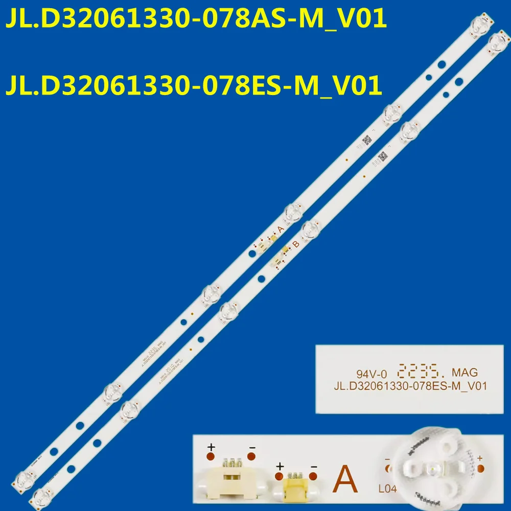 10PCS LED Backlight Strip 6 Lamp For  VESTEL 32H8300 32H8500 32H9500 JL.D32061330-078FS-M_V01 JL.D32061330-078ES-M_V01 A/B Type