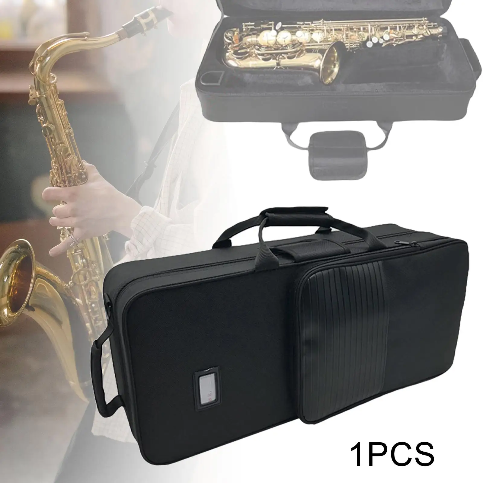 

Saxophone Case for Alto External Pocket Padded Shoulder Strap Beginner Case