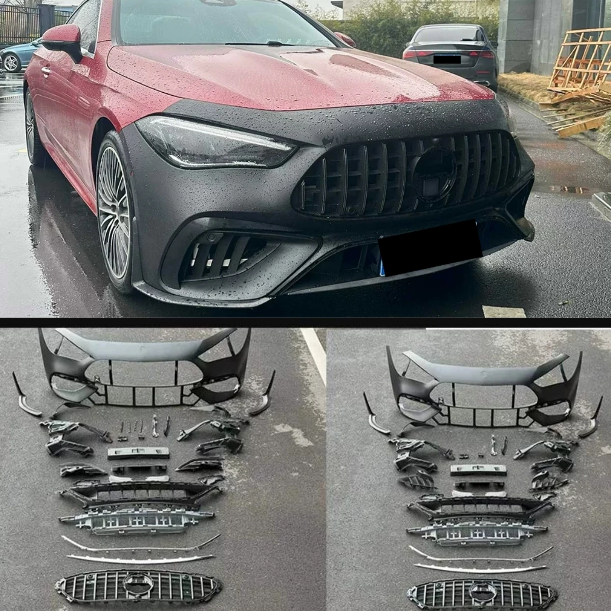 

Front bumper assembly For Mercedes Benz CLE-Class CLE260 CLE300 W236 2023-2026 modified amg53 amg63 style grille Body kit