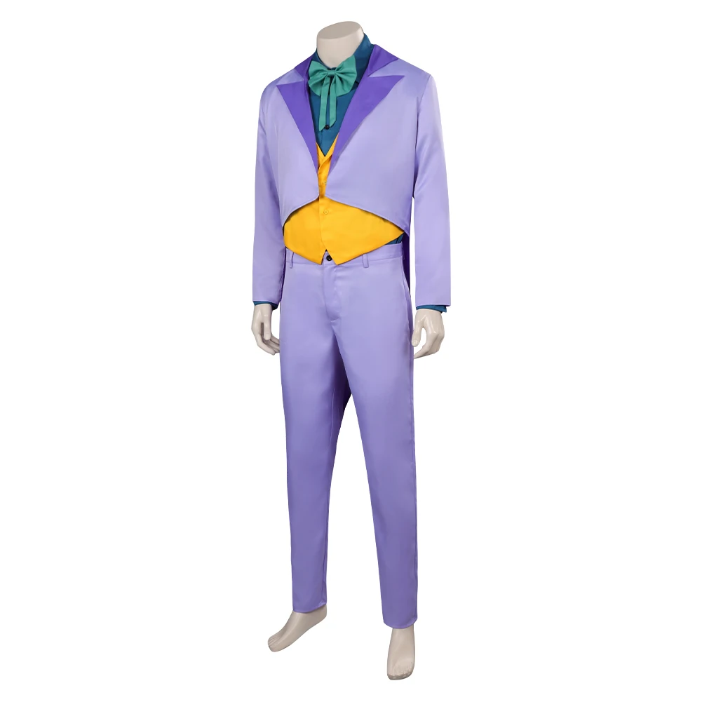 Joker Super Villain Cosplay Fantasia Animated TV Quinzel Costume Disguise Adult Men Fantasy Halloween Carnival Party Clothes