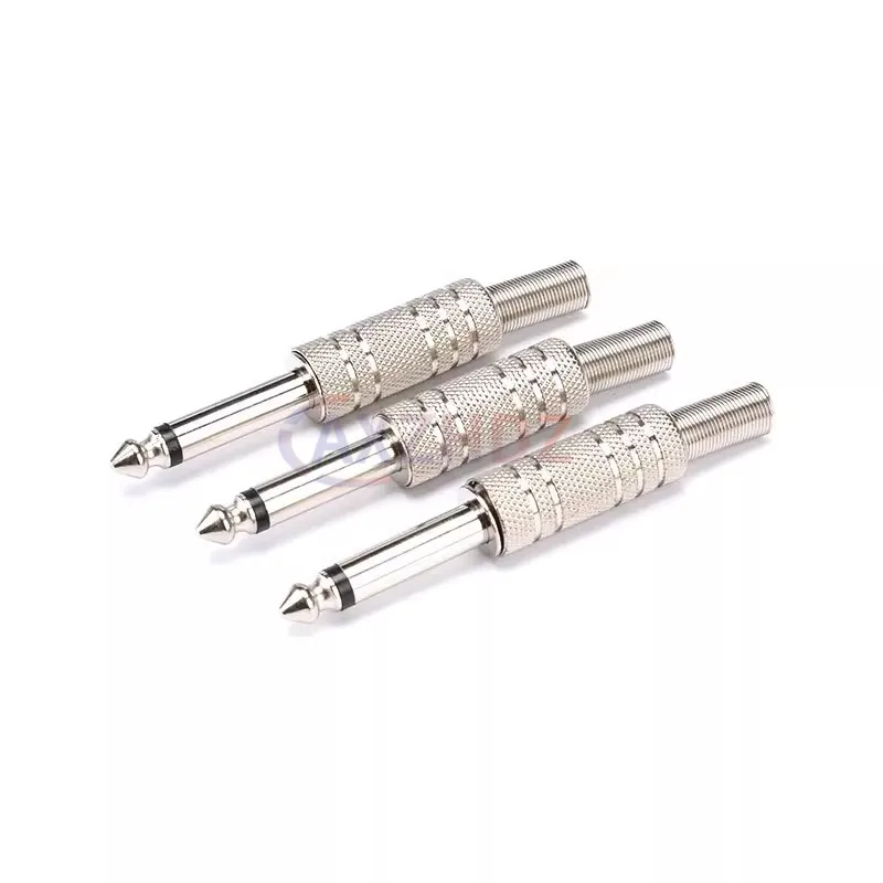 5 قطعة 2 القطب أحادية مكبر للصوت التوصيل 6.35 مللي متر/6.5 مللي متر 6.35 ستيريو المعادن ميكروفون جاك المكونات في موصل الصوت ل KTV #2