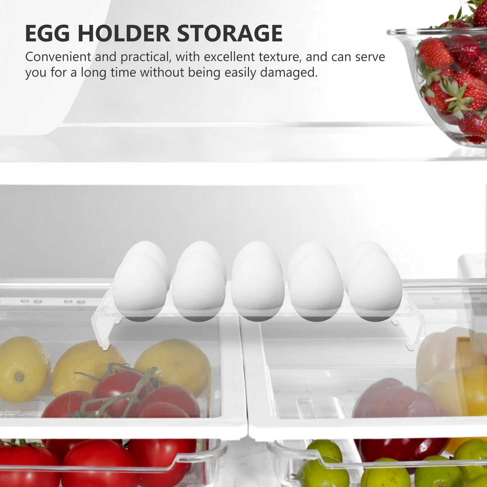 Refrigerator Kitchen Organizers And Storage Egg Holder Dispenser For Fridge Bin Container Household Rack Home Acrylic