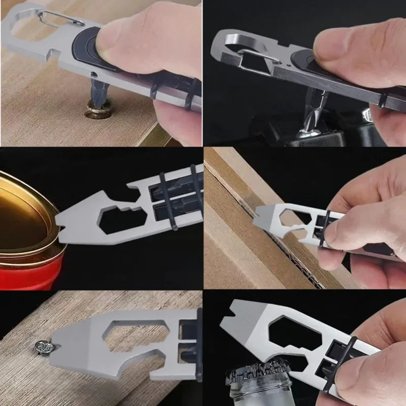 NEW Ratchet Screwdriver Multifunctional Crowbar Mini EDC Multitool Allen Wrench Bottle Opener Portable Outdoor Bike Repair Tools