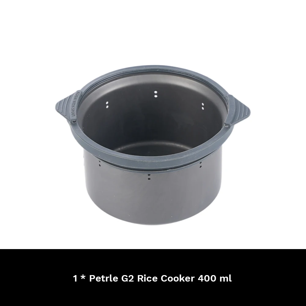 Fire-Maple Petrel G2 rijstkoker met microdruk, 62 g, draagbare kookbeker voor de G2-pan, ultralicht kookgerei voor kampeertochten, 400 ml.