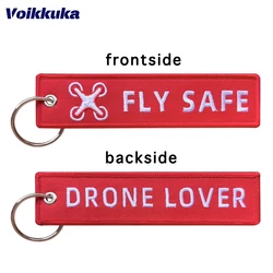 1 szt. 2 szt. Zestaw 3 szt. Wyprzedaż z obydwoma stronami wyszywane bezpieczne drony z Logo czerwoną etykietą motocyklowa torba na brelok do kluczyków samochodowych lotniczą Accesorios