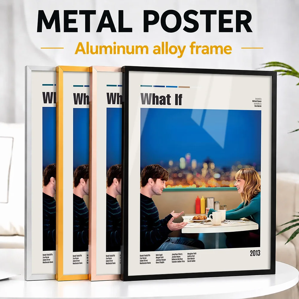 What If Movie Framed Metal Poster Personalized Screen Tribute Wall Art Perfect Within Entertainment Lounge As Collector Gift