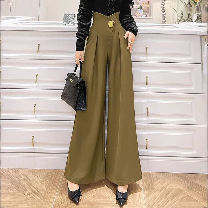 Chic and Elegant Women\'s Pants Spring Autumn Slacks Female Trousers Aesthetic Xxl Harajuku High Quality Classic Trends 2025 G