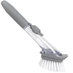 Brosse de nettoyage pour la vaisselle, brosse hydraulique à Long manche pour Pot, ajout automatique de détergent liquide