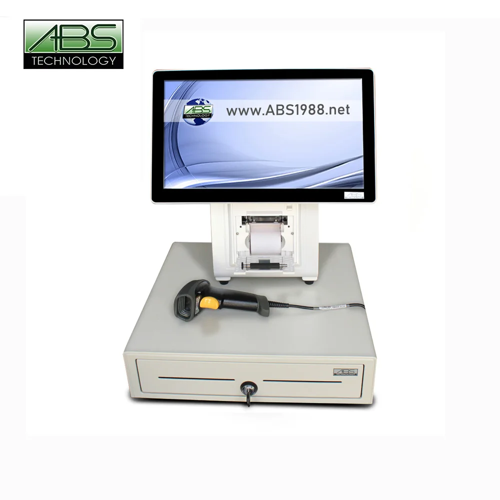 ATV&UTVHigh Quality ABS Wholesale Hot Sale Customization Canteen Touch Barcode Reader POS System Intel J1900 SSD 128G 4G RAM Wi-