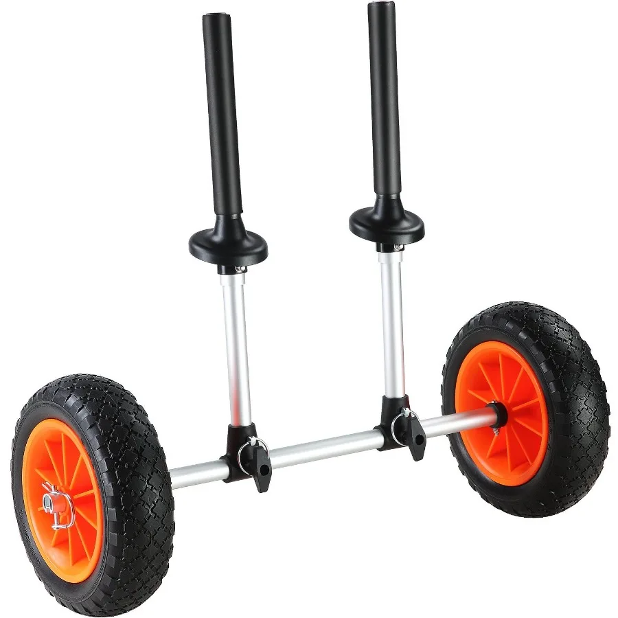 

Heavy Duty Kayak Cart 280lbs Load Capacity Detachable Canoe Trolley Cart with 10'' Solid Tires Adjustable Width Top Foam Prote