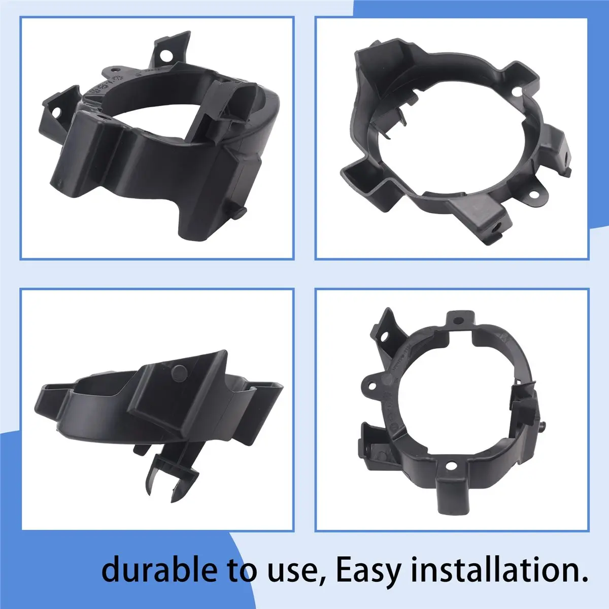 #51Z  Car Fog Lamp Frame Holder Bracket,1Pair Front Fog Lamp Frame Holder Bracket for Qashqai J10 2006-2014 (Black)