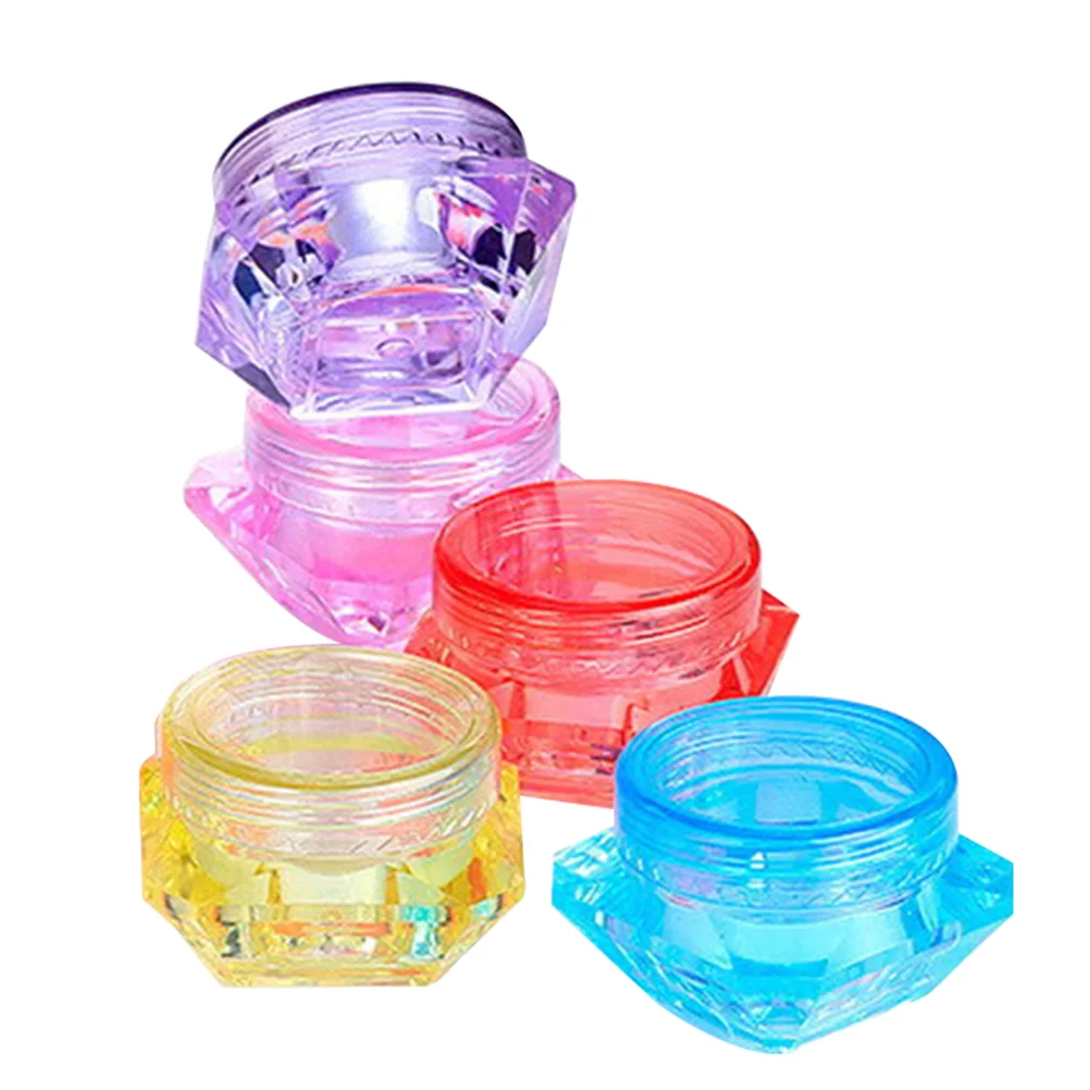 

5 Pcs Travel Bottle Containers Empty Bottles Small Diamond Jar Lip Gloss