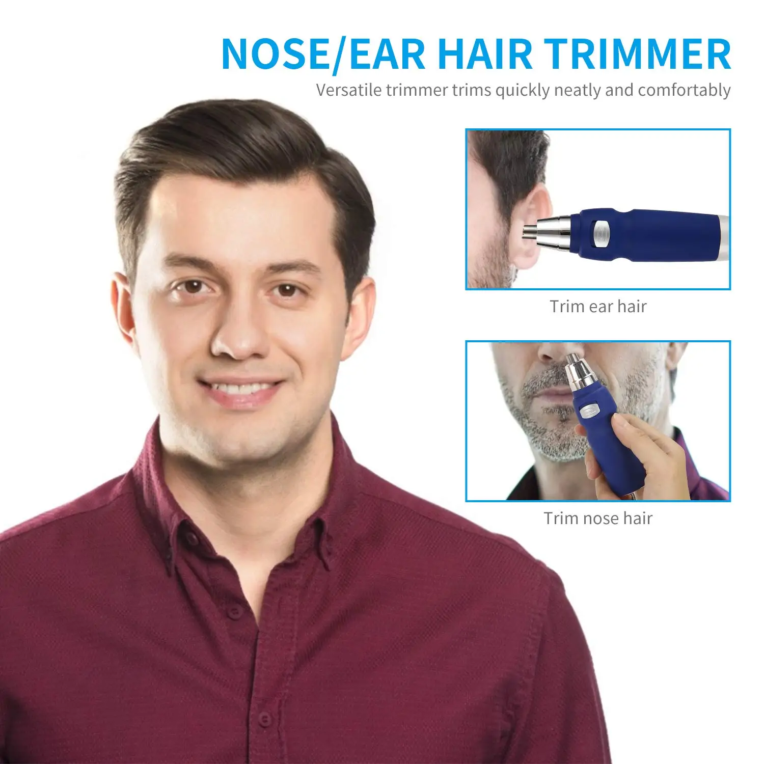 New Ear Nose Face Hair Trimmer Neck Hair Cutter per donna uomo strumento di lana nasale strumento di rasatura elettrico accessori portatili