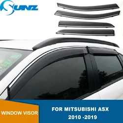 Window Visors For Mitsubishi ASX / RVR 2010 2011 2012 2013 2014 2015 2016 2017 2018 2019 Side Sun Rain Guard Vent Deflectors