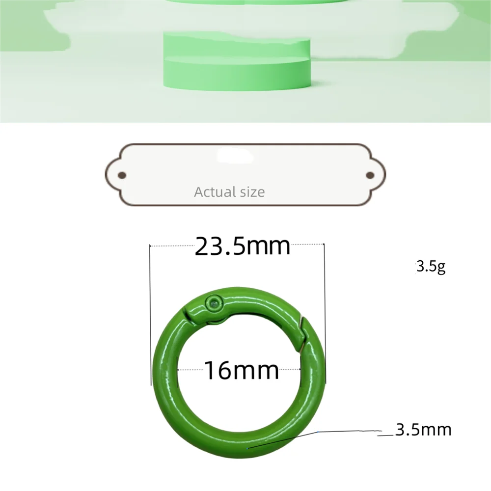 10pcs Color O Ring Spring Clasps Round Alloy Key Ring Openable Spring Buckle Hook For DIY Connector Jewelry Accessories