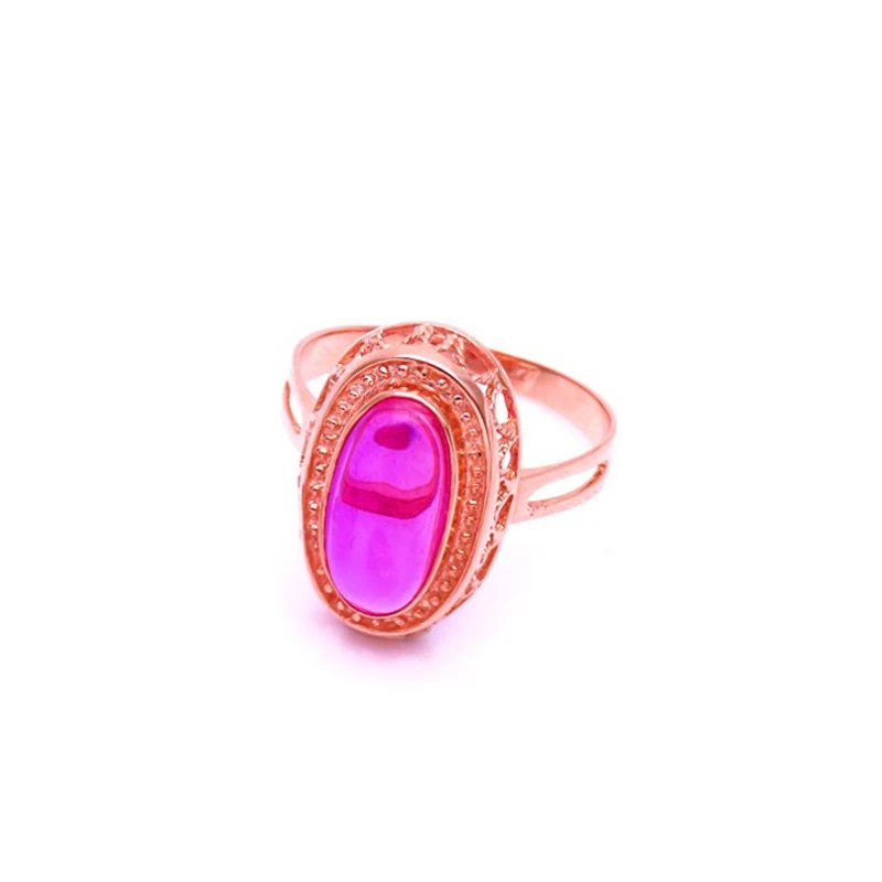 585 purple gold plated 14K rose gold inlaid egg face ruby rings for women light luxury palace style exquisite wedding jewelry