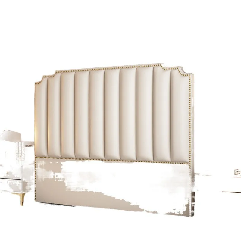 

Soft bag headboard 2024 new light luxury simple modern ultra-thin floor backrest board all solid wood headboard