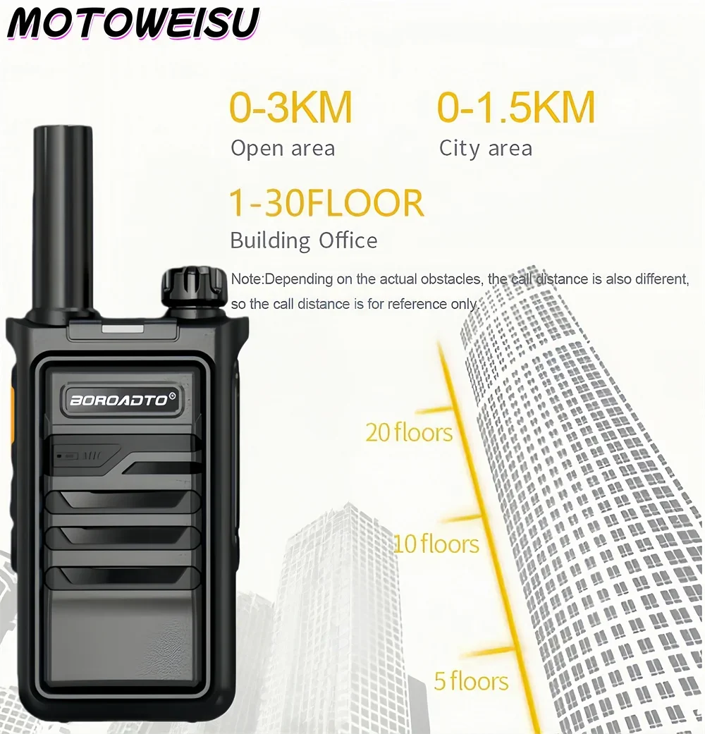 اسلكية تخاطب طويلة المدى 10 كجم عالية الطاقة اتجاهين راديو للتخييم في الهواء الطلق التنزه البناء IP67 مقاوم للماء USB قابلة للشحن #4