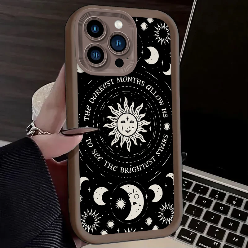 Hot Fashion Brand Art Sun Moon Phone Case For Samsung Galaxy A16 A06 A35 A55 A25 A05s A15 A54 A34 A24 A14 4G 5G Soft Back Cover