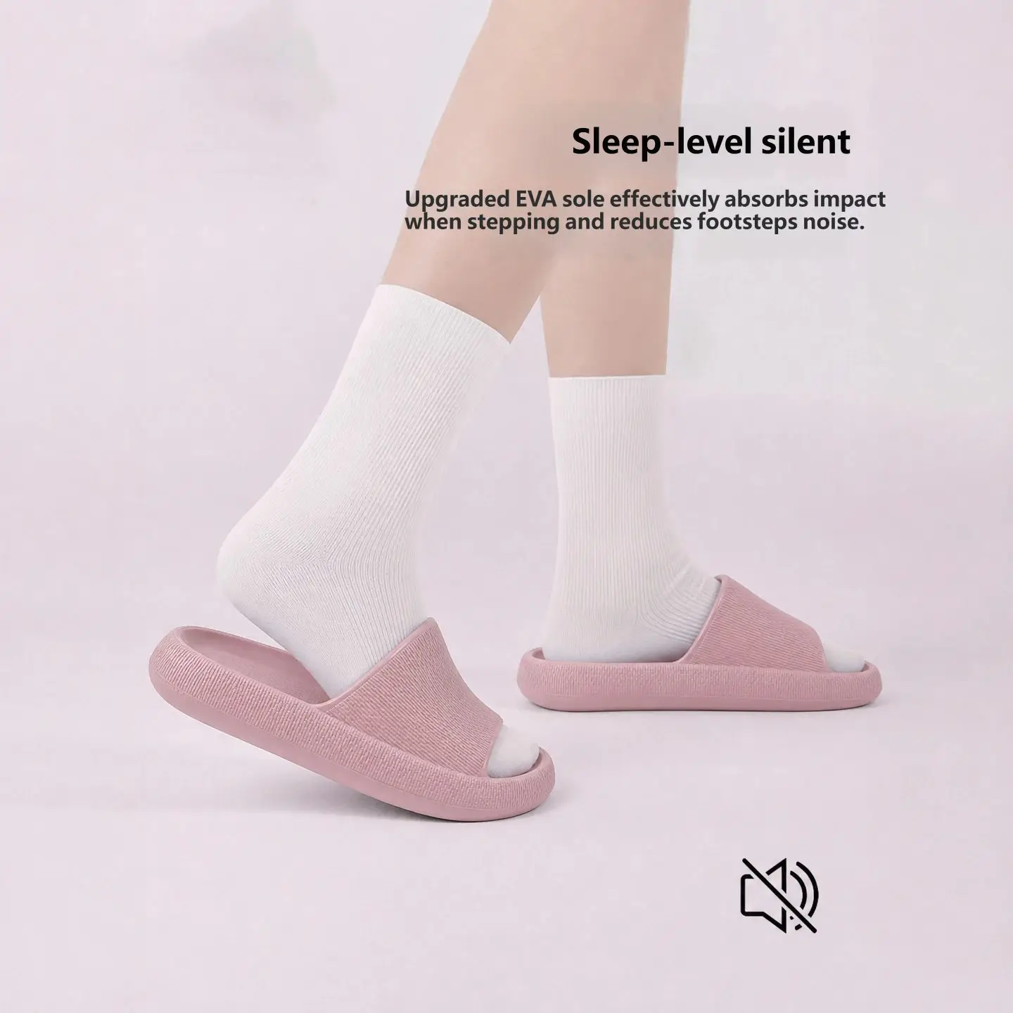 Fashion Ladies Cushioned Platform Slides Lightweight EVA One Strap Slippers Non Slip Indoor Outdoor Shower Sandals