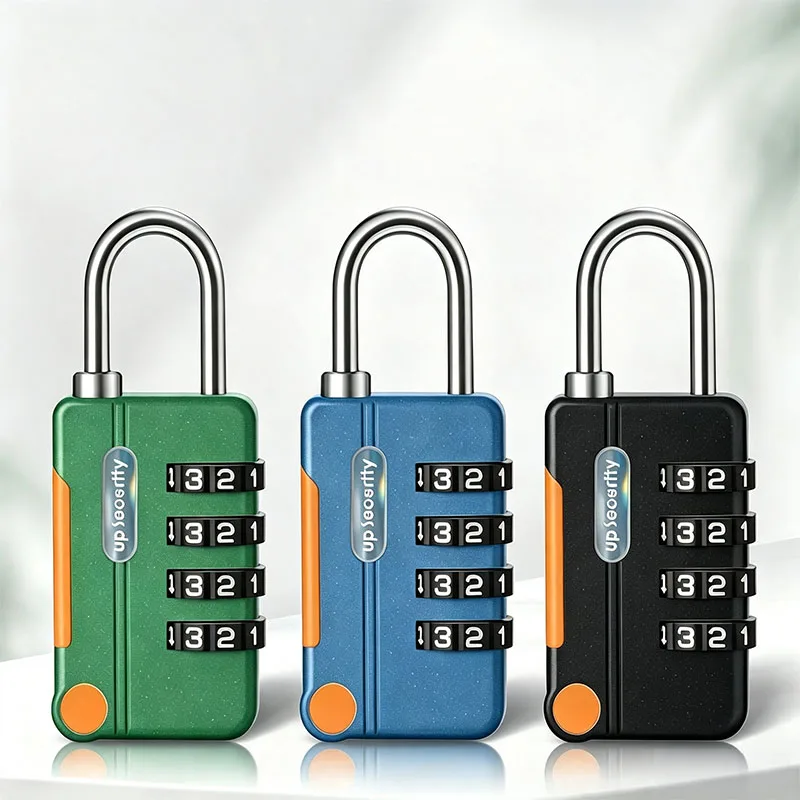 Keyless 4 Digit Combination Zinc Alloy Padlock Anti-Theft Safe Code Lock for Outdoor Travel Luggage  Storage Security Lock