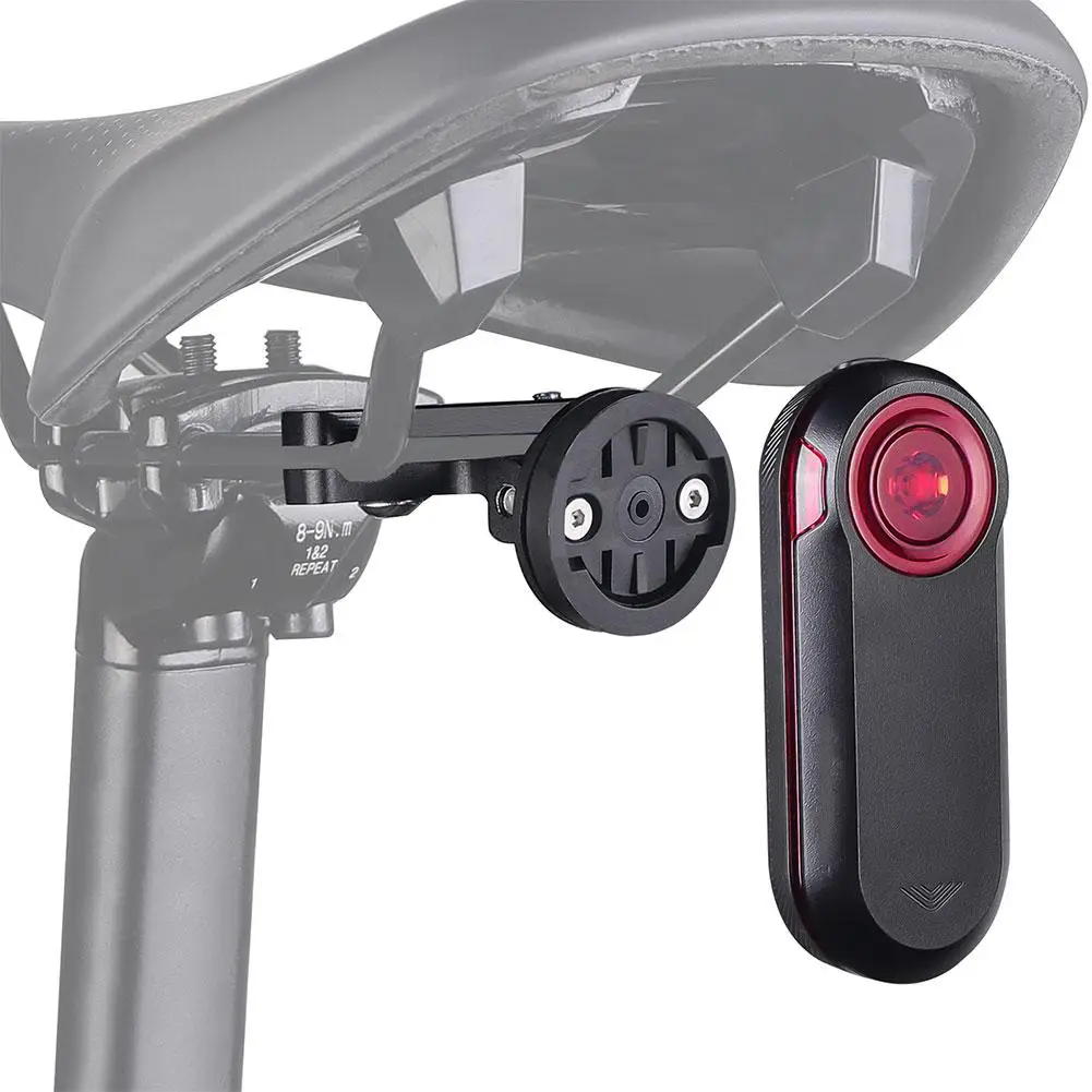 

Bike Taillight Seatpost Bracket Adjustable Angle Bicycle Tail Light Saddle Support Aluminum Alloy for Garmin Varia radar Z5H9