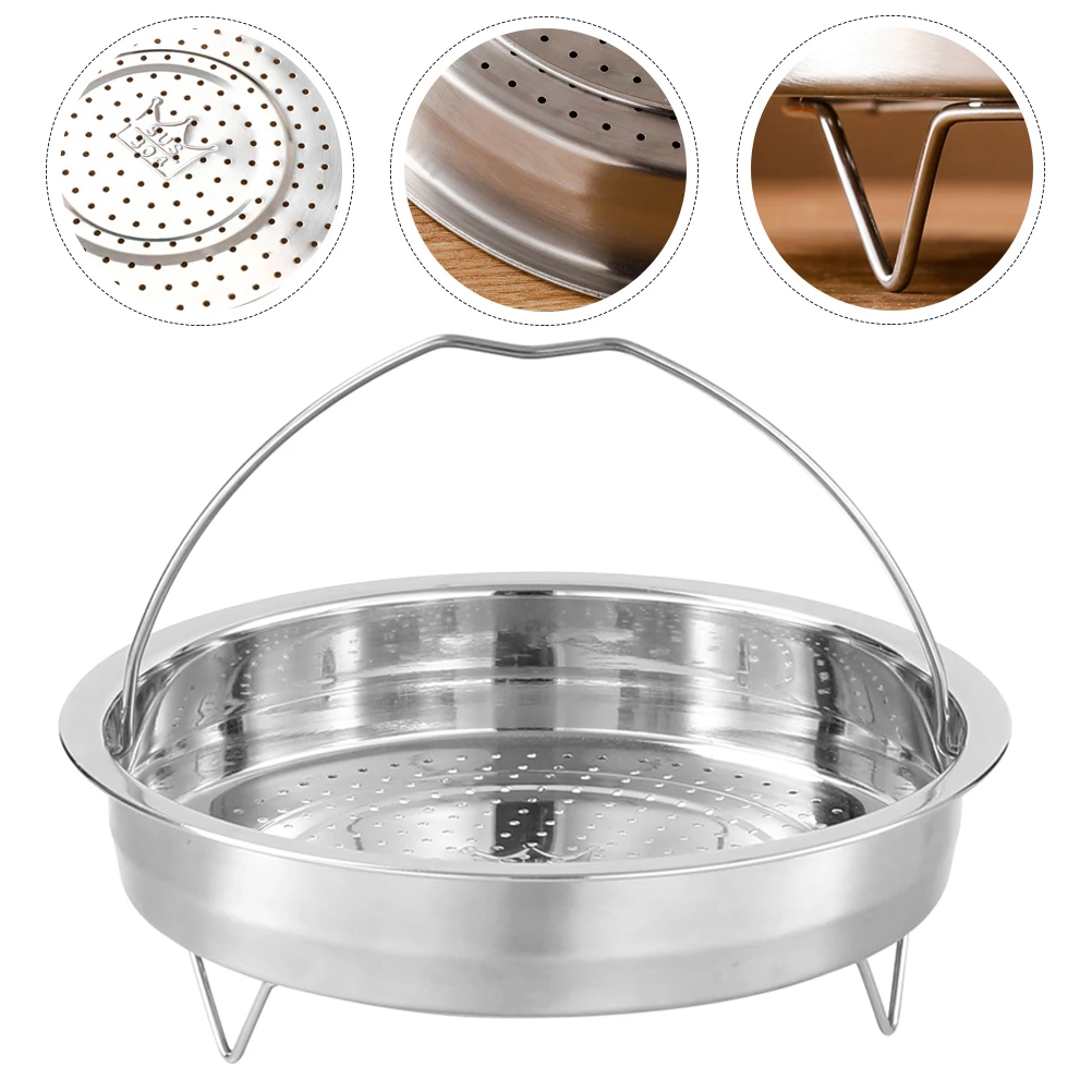 

Steaming Basket with Stand Stainless Steel Steamer Rack for Pots Eggs Vegetables Food Home Restaurant Use Easy