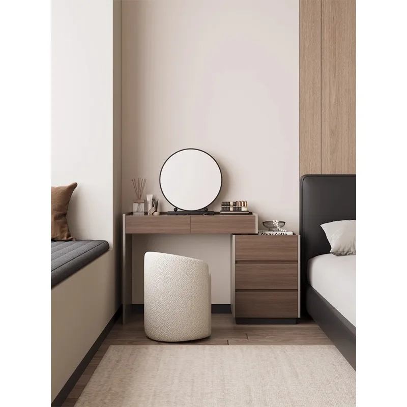 Italian type simple dresser table with storage cabinet drawer integrated bedside retractable dressing table for bedroom Furnitur