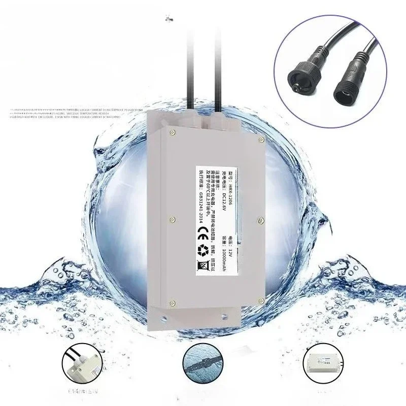 [New] 12V 24V Lithium Battery Pack 18650 Outdoor Power Supply for Solar Street Light Monitoring Waterproof Case
