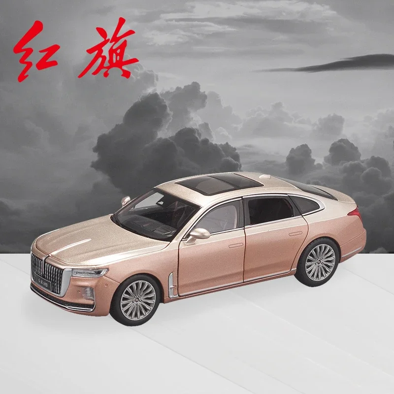 

1/32 Simulation Car Model Toy HongQi H9 Alloy Diecast Limousine with Light Pull Back Collection Scale Toys for Boy Birthday Gift