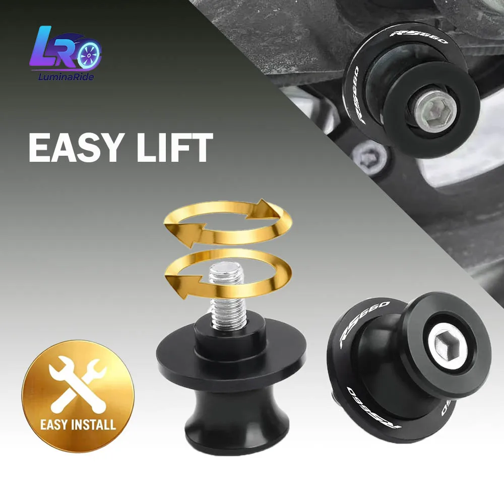 For RS660 RSV4 FACTORT RSV4-RR RSV4-R RSV4-RF Motorcycle CNC Rear Swing Arm Stand Screws Swingarm Spools Sliders rs660 rsv4