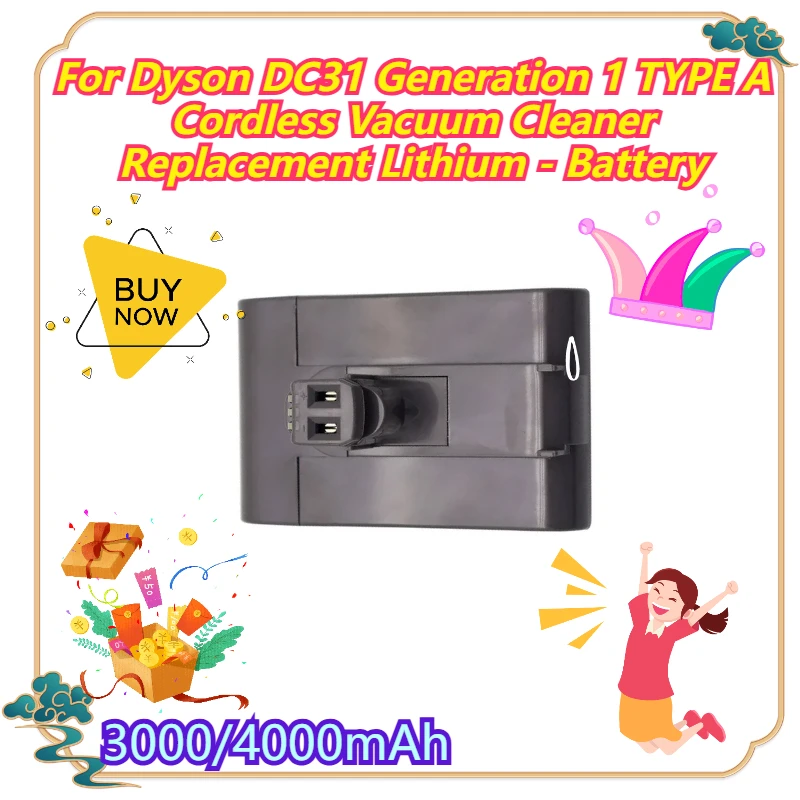 

3000/4000mAh For Dyson DC31 Generation 1 TYPE A Cordless Vacuum Cleaner Replacement Lithium - Battery